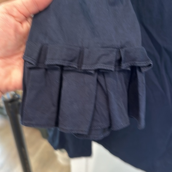 Large Ann Taylor 3/4 sleeve navy top. 100% cotton machine washable - Picture 3 of 6